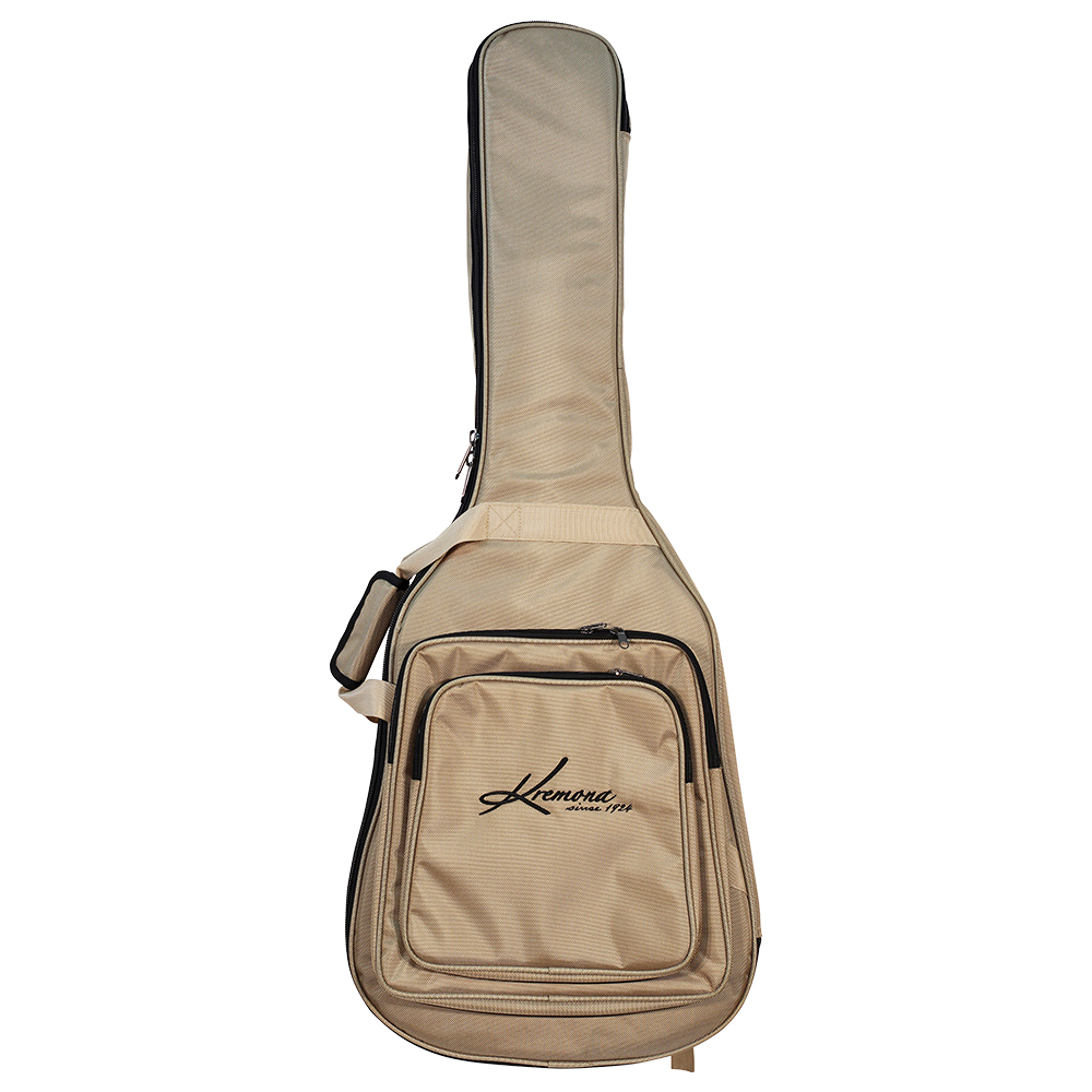 Kremona Deluxe Guitar Gig Bag with large dual pockets and thick, firm padding