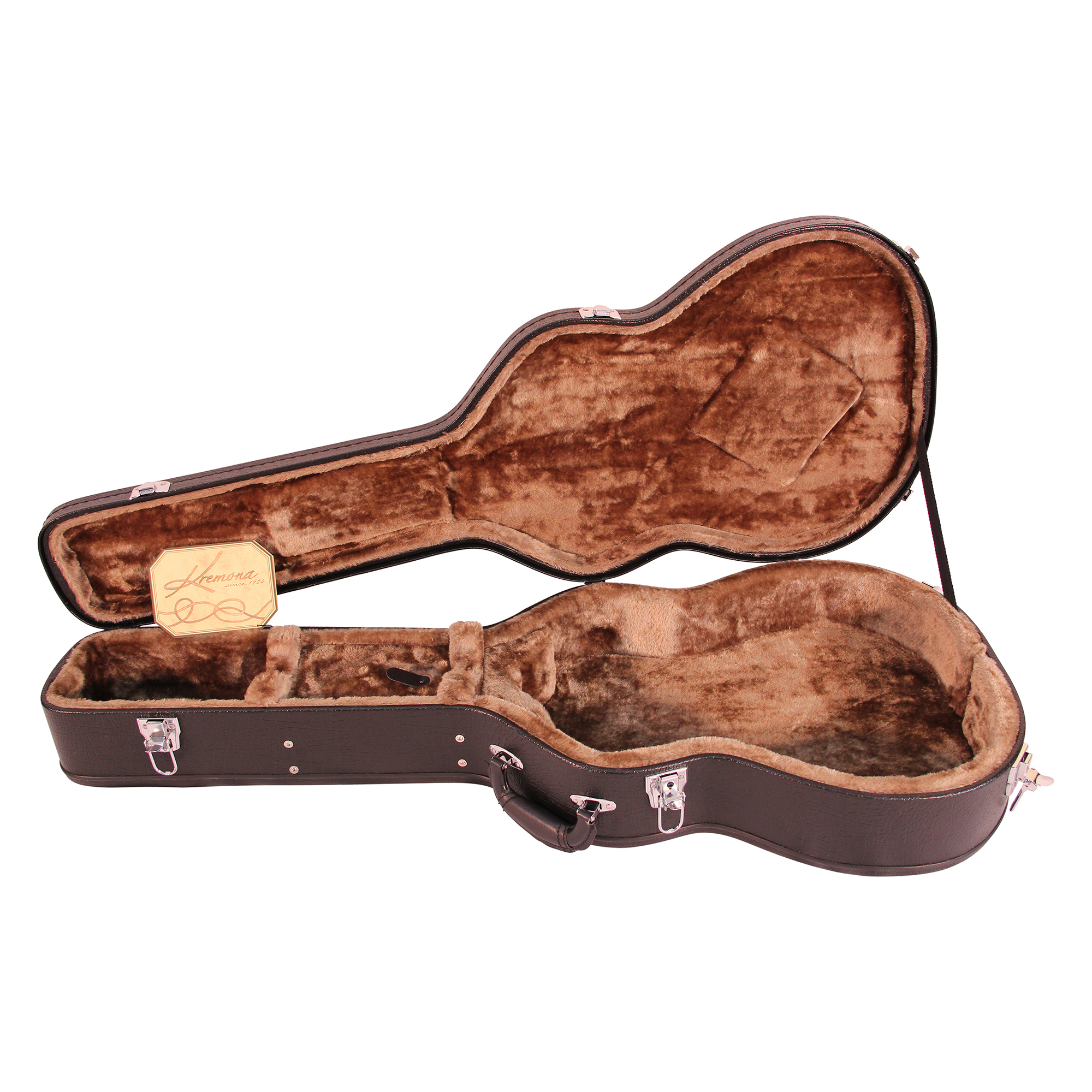Kremona deluxe hardhsell case with plush interior for nylon-string guitar