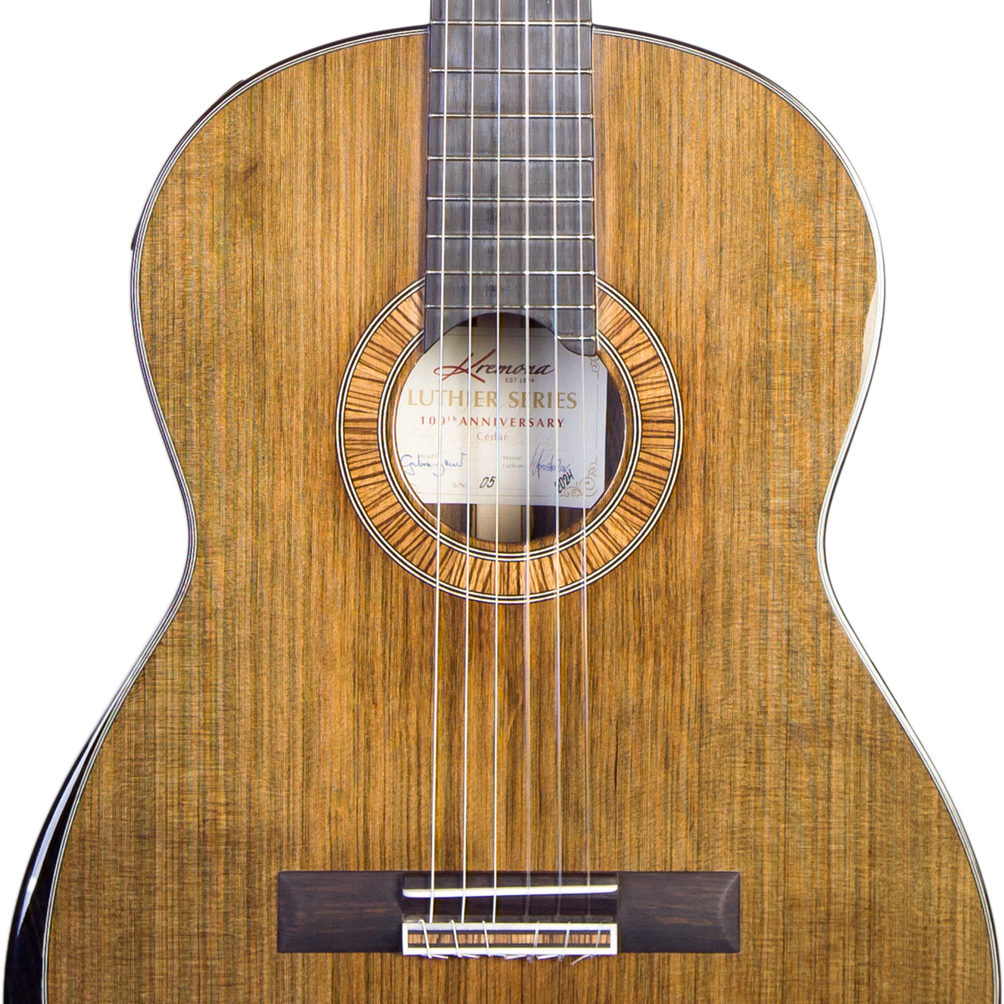 Kremona 100th Year Anniversary Cedar luthier-built classical guitar - thermally treated Western red cedar top